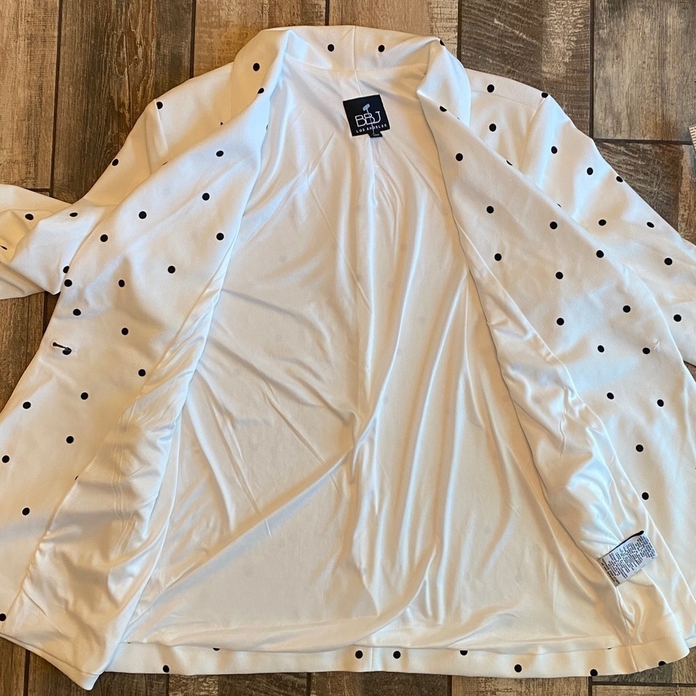 Boom Boom Jeans White Polka Dot Women's Blazer 🆕 - Picture 11 of 14